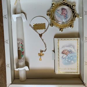 Baby VINTAGE baptism book in Spanish. Bautizo.